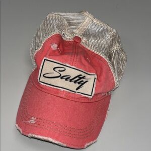 Salty Headmost Pink Distressed Women's Cap